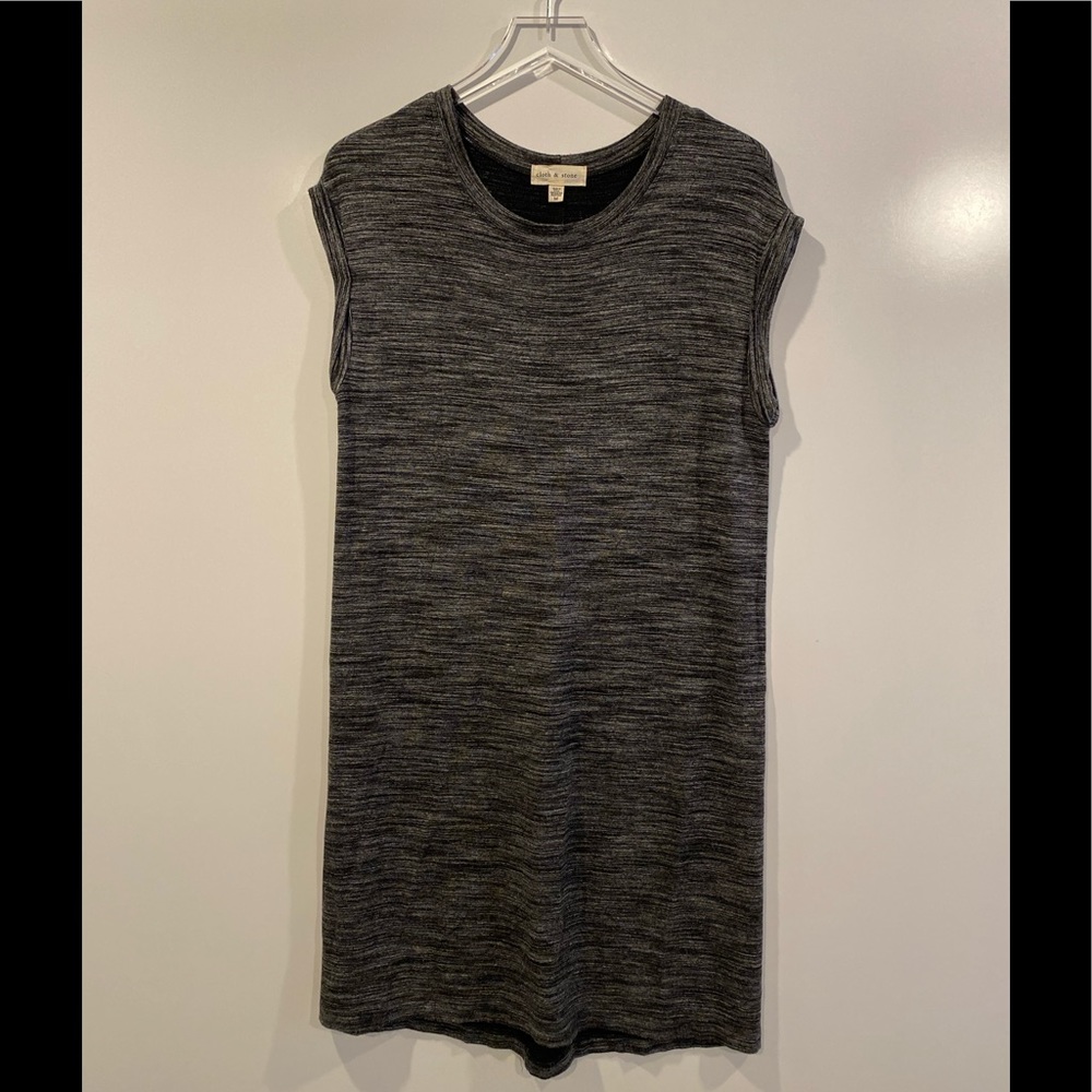 Anthropologie Cloth & Stone Gray T-Shirt Dress Womens Size Medium (17)
